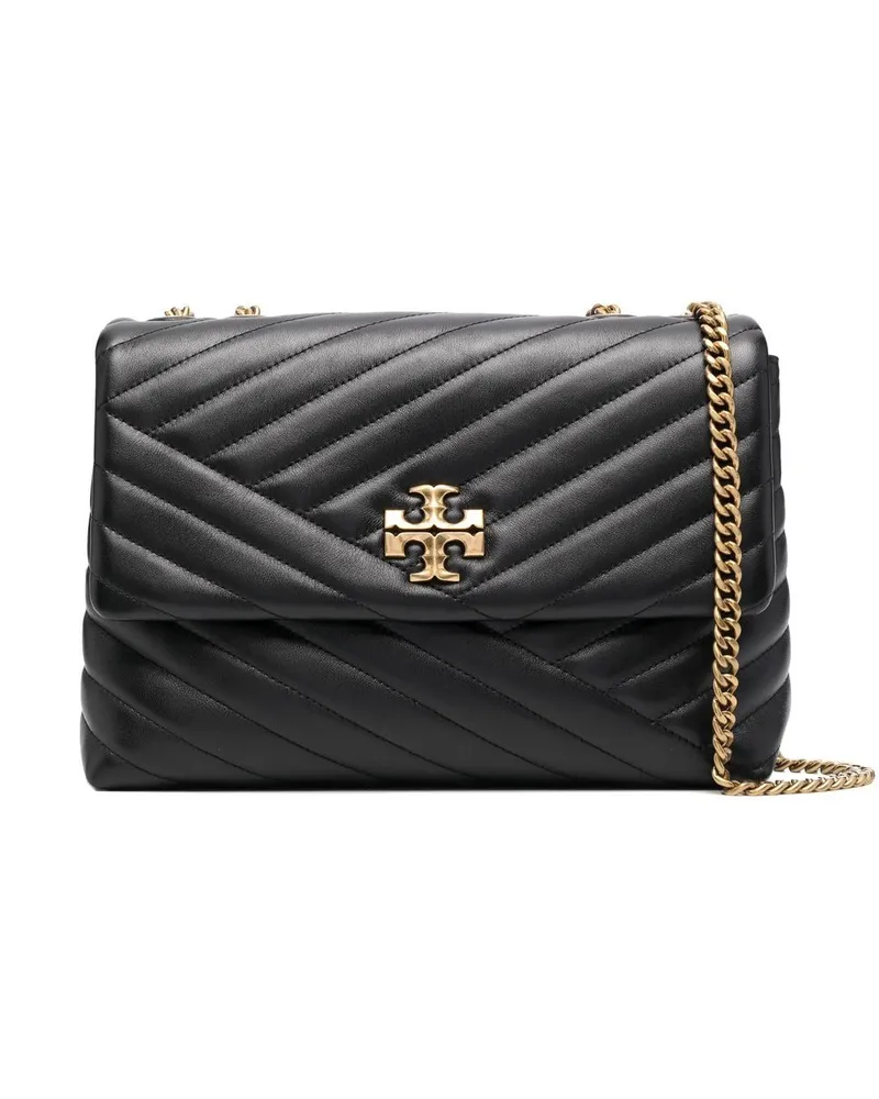 Tory Burch Wandelbare Kiva Chevron Schultertasche - Schwarz Schwarz