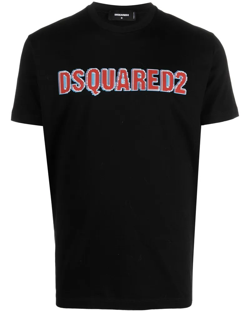 Dsquared2 T-Shirt mit Logo-Print - Schwarz Schwarz