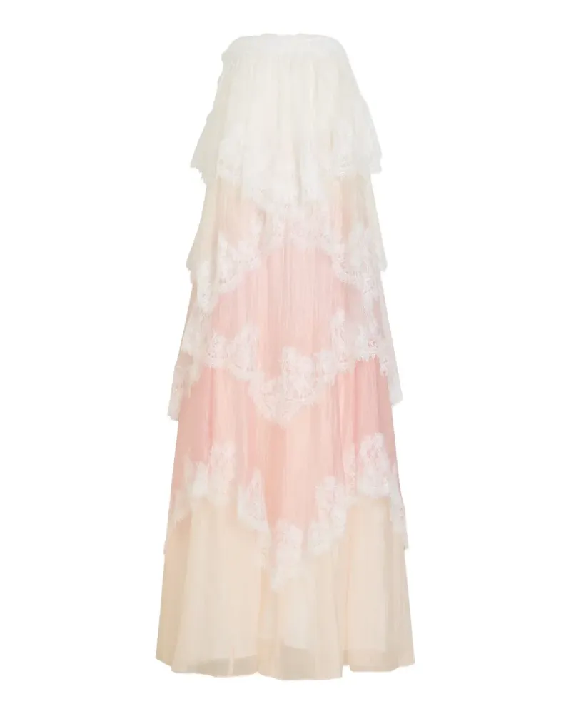 Aje. Ophelia lace-trimmed tiered maxi dress - Weiß Weiß