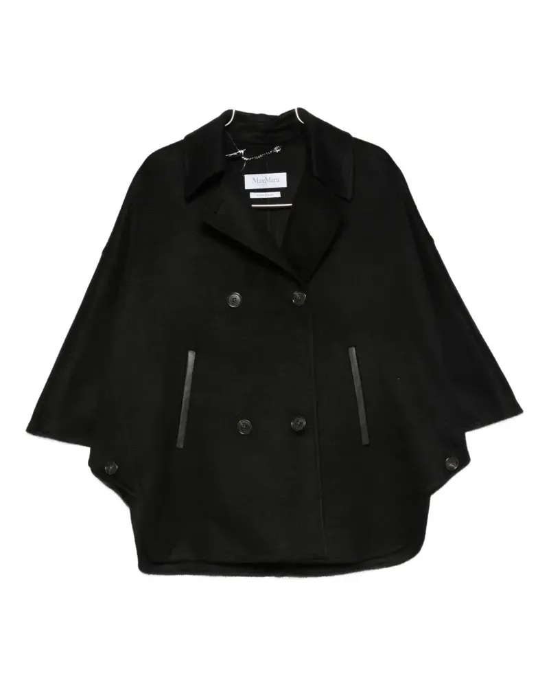 Max Mara double-breasted cape coat - Schwarz Schwarz