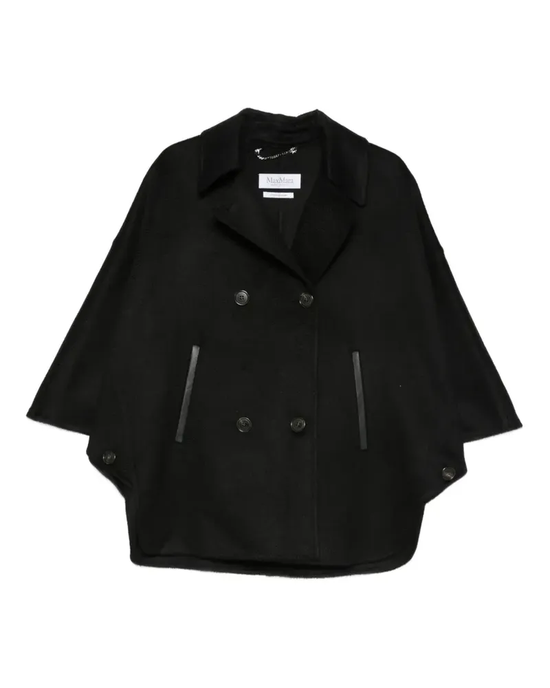 Max Mara double-breasted cape coat - Schwarz Schwarz