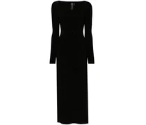 Maxikleid mit U-Ausschnitt - Schwarz