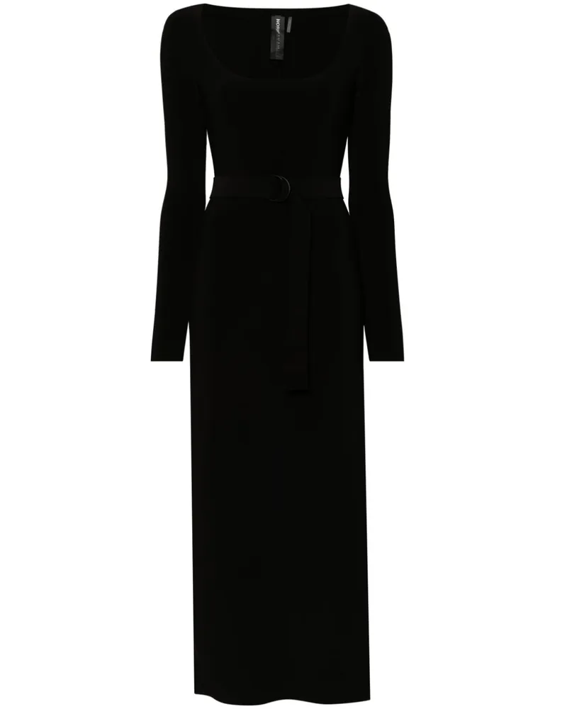 Norma Kamali Maxikleid mit U-Ausschnitt - Schwarz Schwarz