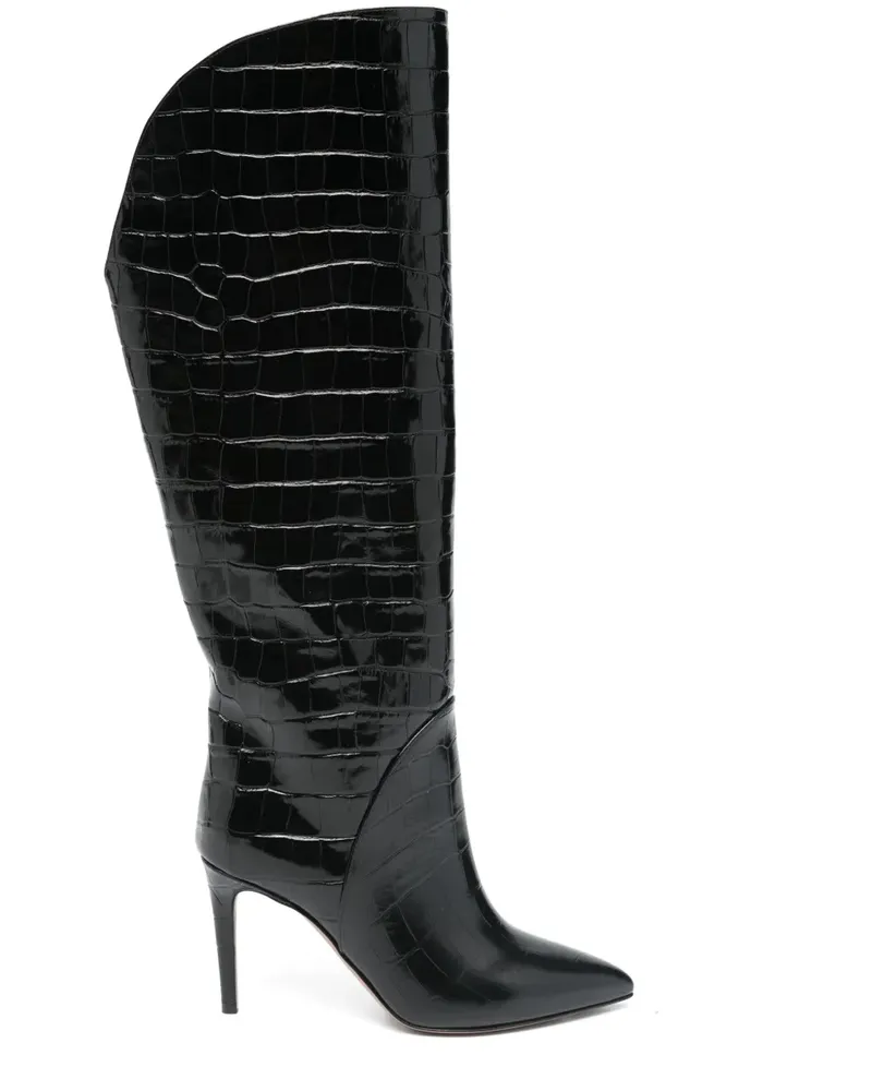 Paris Texas Gaia Stiefel 85mm - Schwarz Schwarz