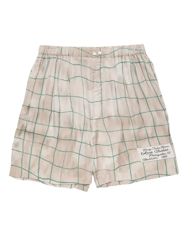 Acne Studios Shorts mit Karomuster - Rosa Rosa