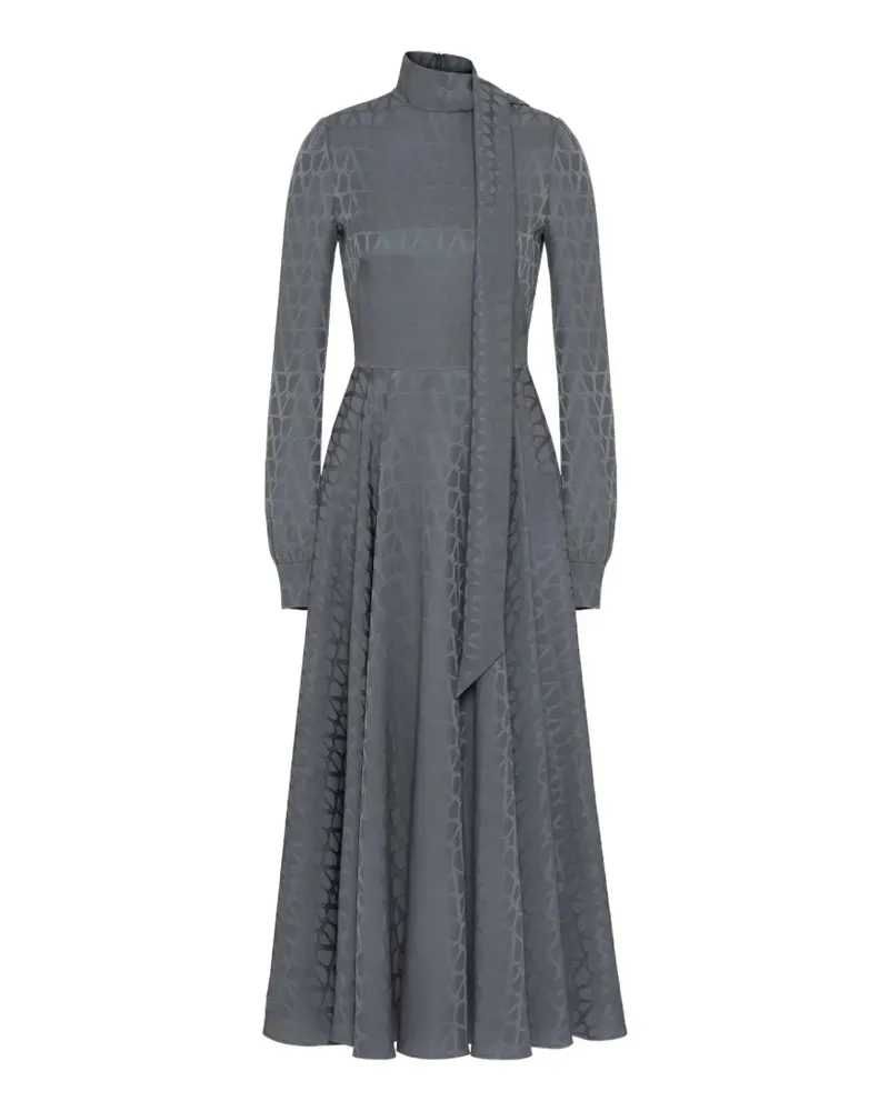 Valentino Garavani Midikleid mit Iconographe-Print - Grau Grau