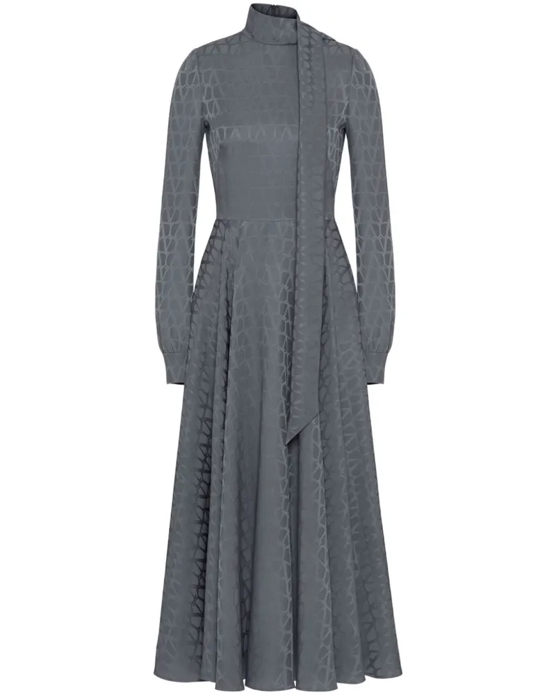 Valentino Garavani Midikleid mit Iconographe-Print - Grau Grau
