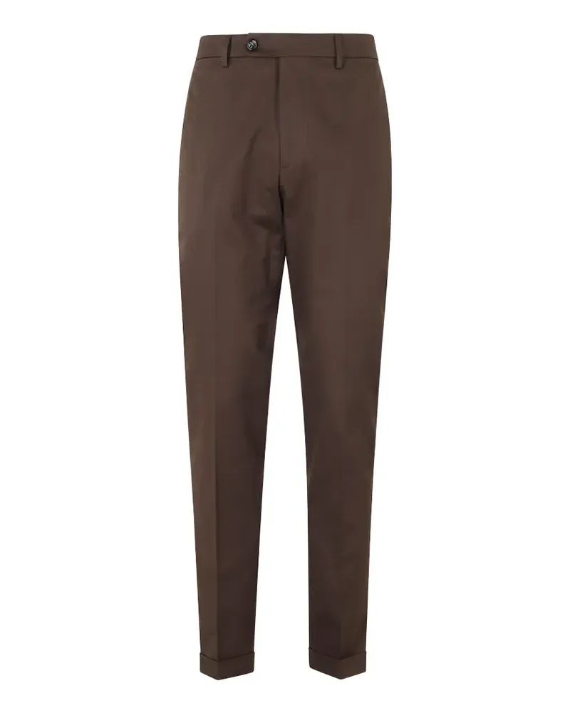 Berwich pressed-crease turned-up trousers - Braun Braun