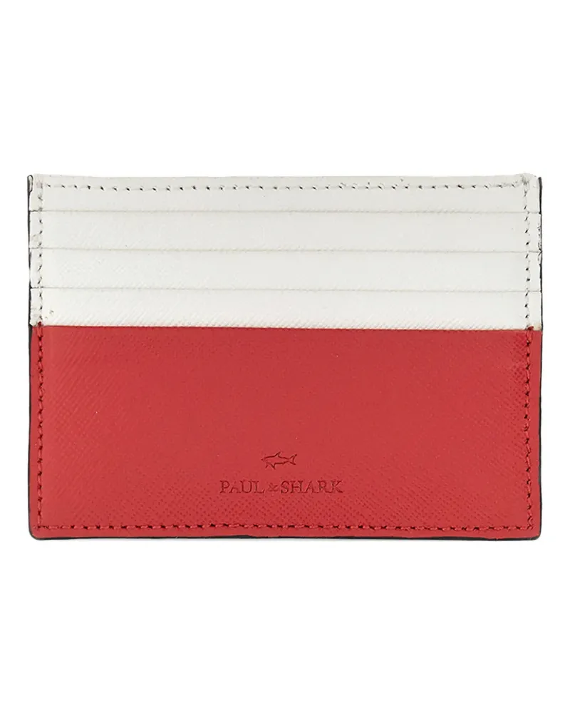 Paul & Shark saffiano-leather card holder - Rot Rot