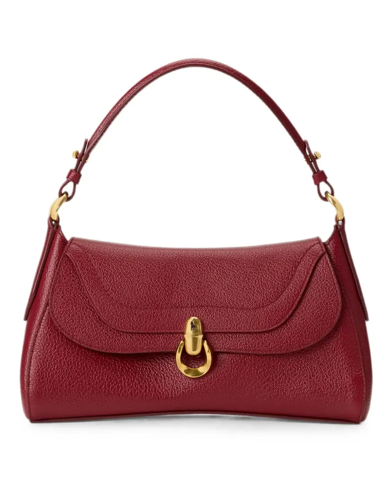 Ralph Lauren Polo Blaze Tote Bag aus gekörntem Leder - Rot Rot
