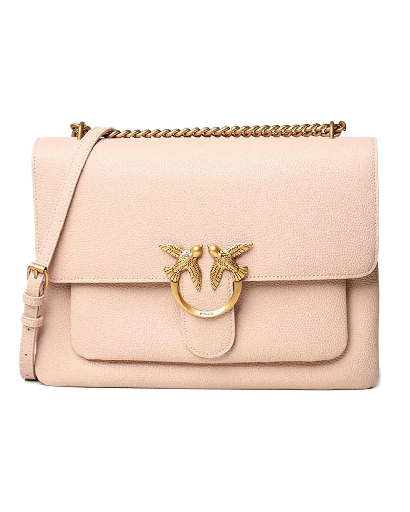 Pinko Schultertasche mit Logo-Schild - Rosa Rosa