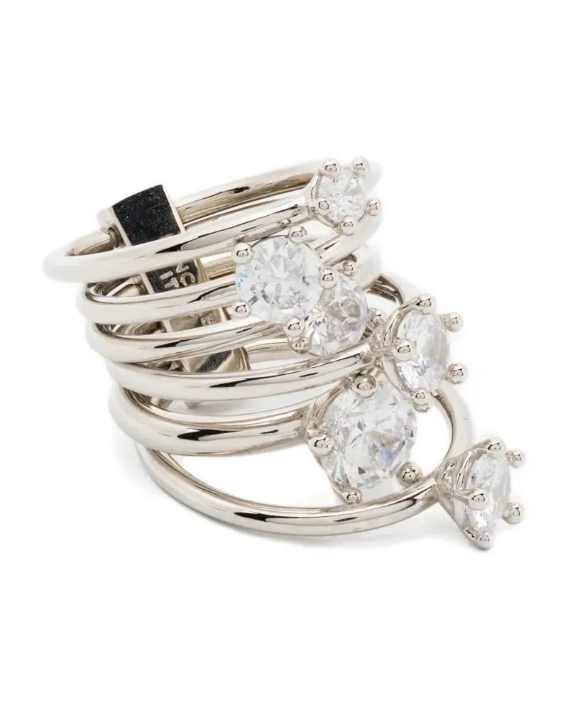 PANCONESI Ring im Layering-Look - Silber Silber