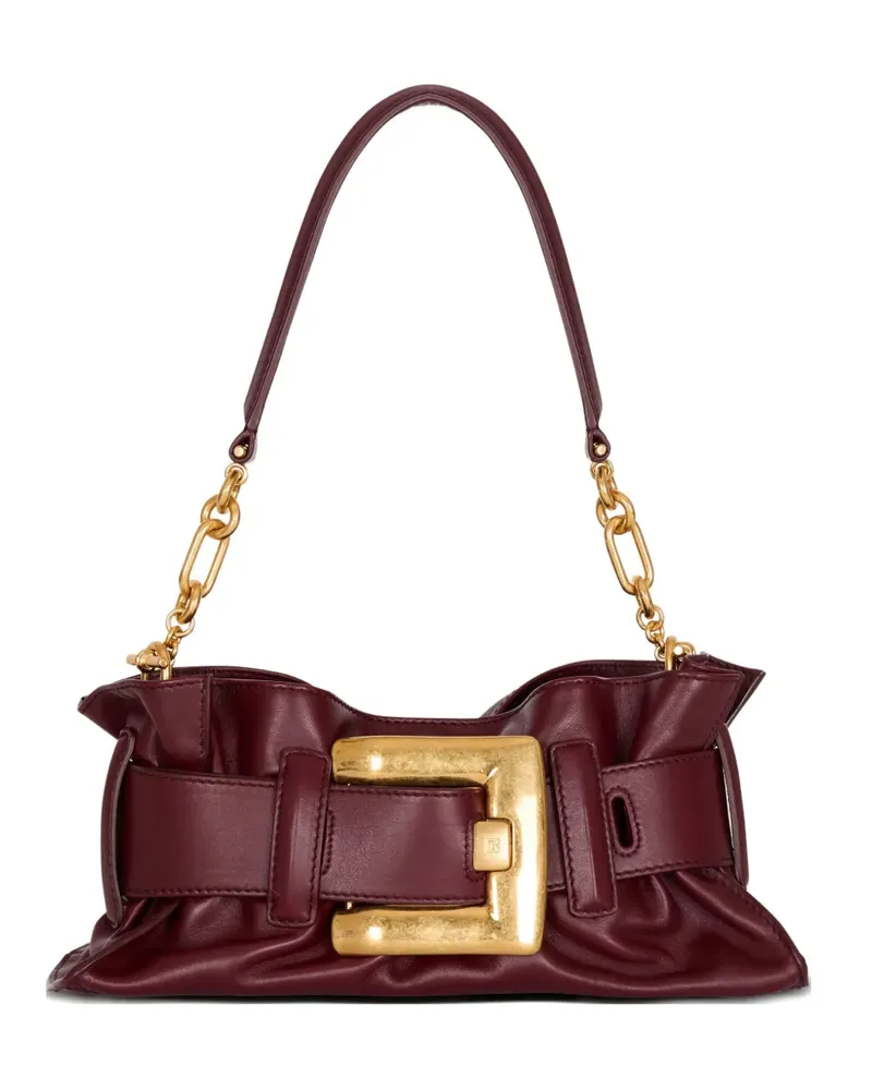 Balmain Mini Anthem Clutch mit Schnalle - Rot Rot