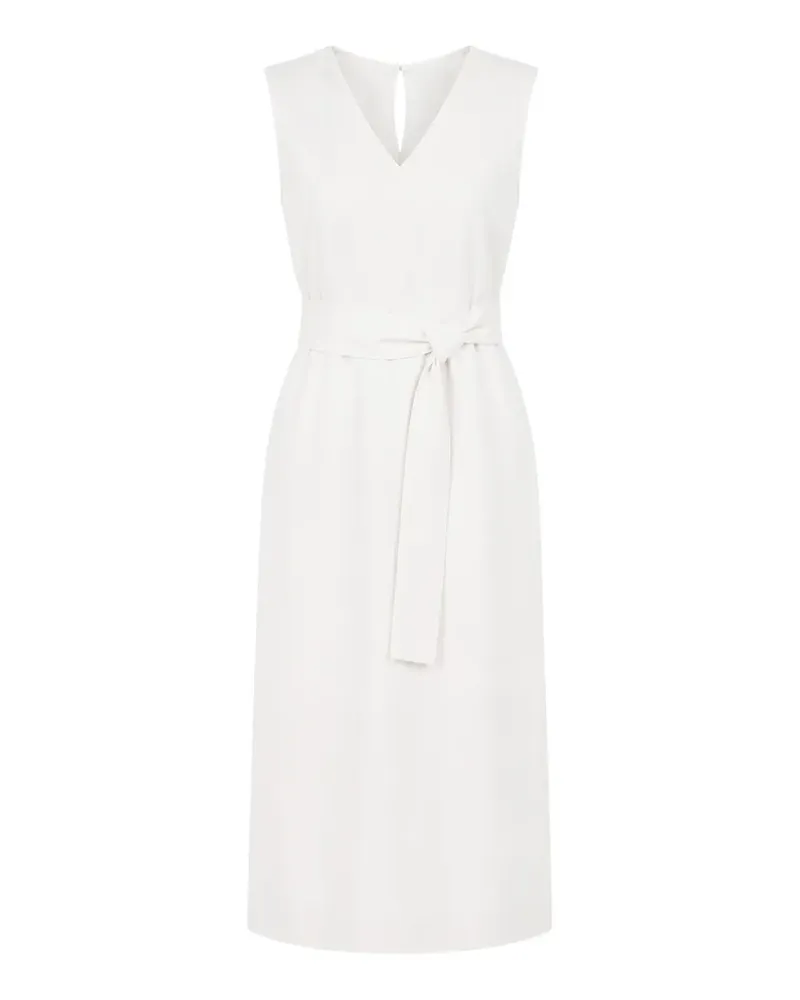 Calvin Klein belted V-neck dress - Weiß Weiß