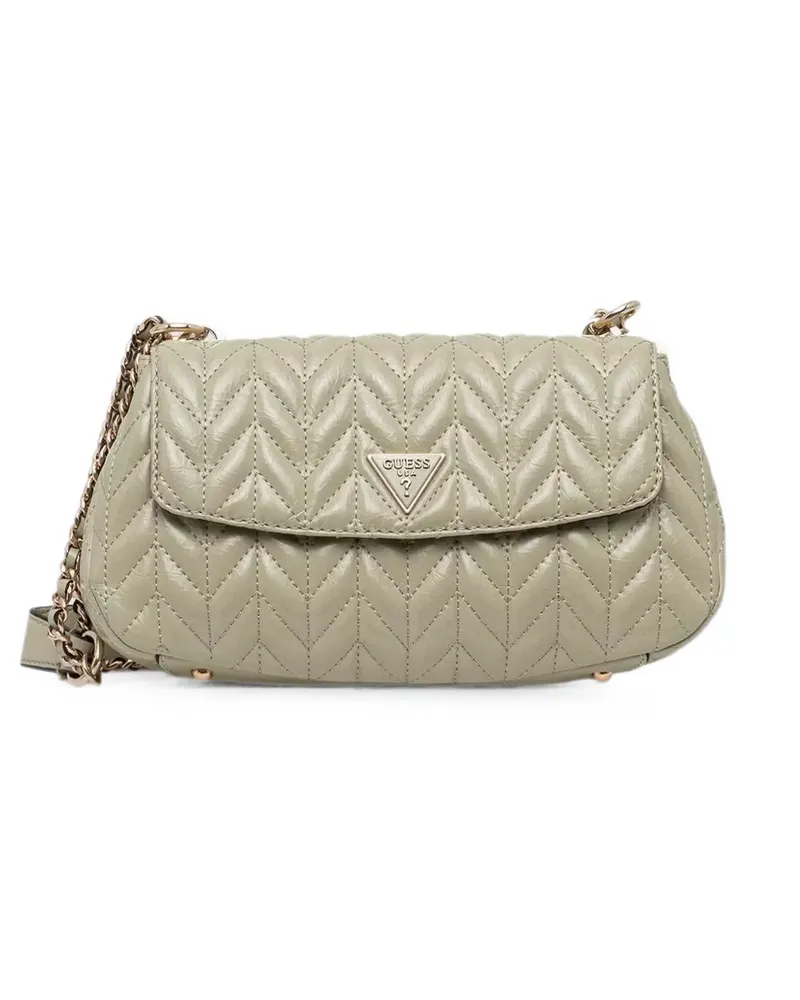 Guess Cheryl chevron-quilted leather shoulder bag - Grün Grün