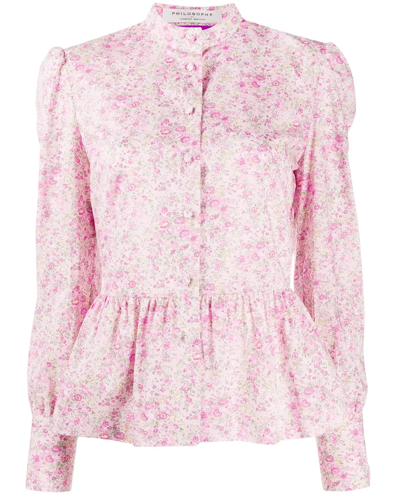 Philosophy Di Lorenzo Serafini Hemd mit Blumen-Print - Rosa Rosa