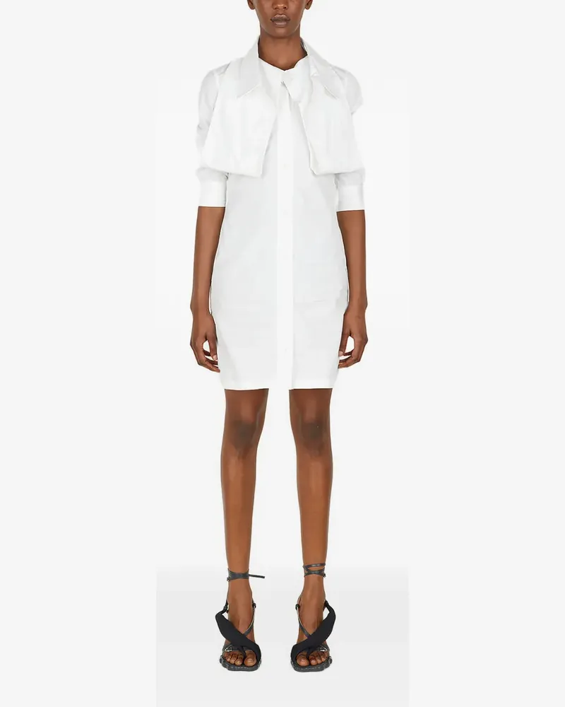 LOURDES New York Shiftkleid mit Kragen - Weiß Weiß