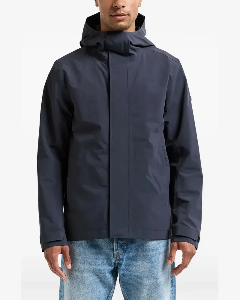 Didriksons 1913 Logan Kapuzenjacke mit Logo-Print - Blau Blau