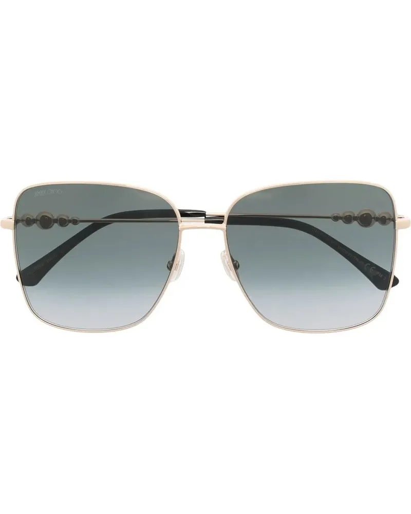 Jimmy Choo Sonnenbrille mit eckigem Gestell - Gold Gold
