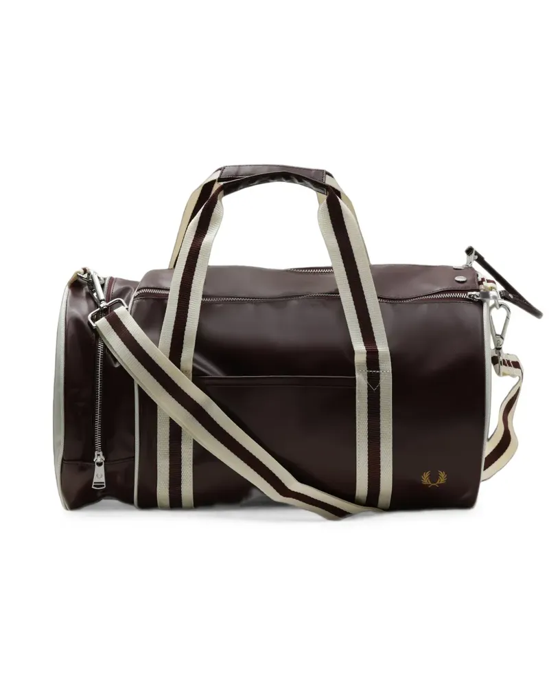 Fred Perry logo-print barrel bag - Rot Rot