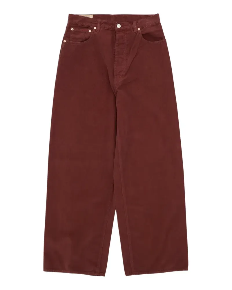 Fortela Jaron corduroy-textured wide-leg trousers - Rot Rot