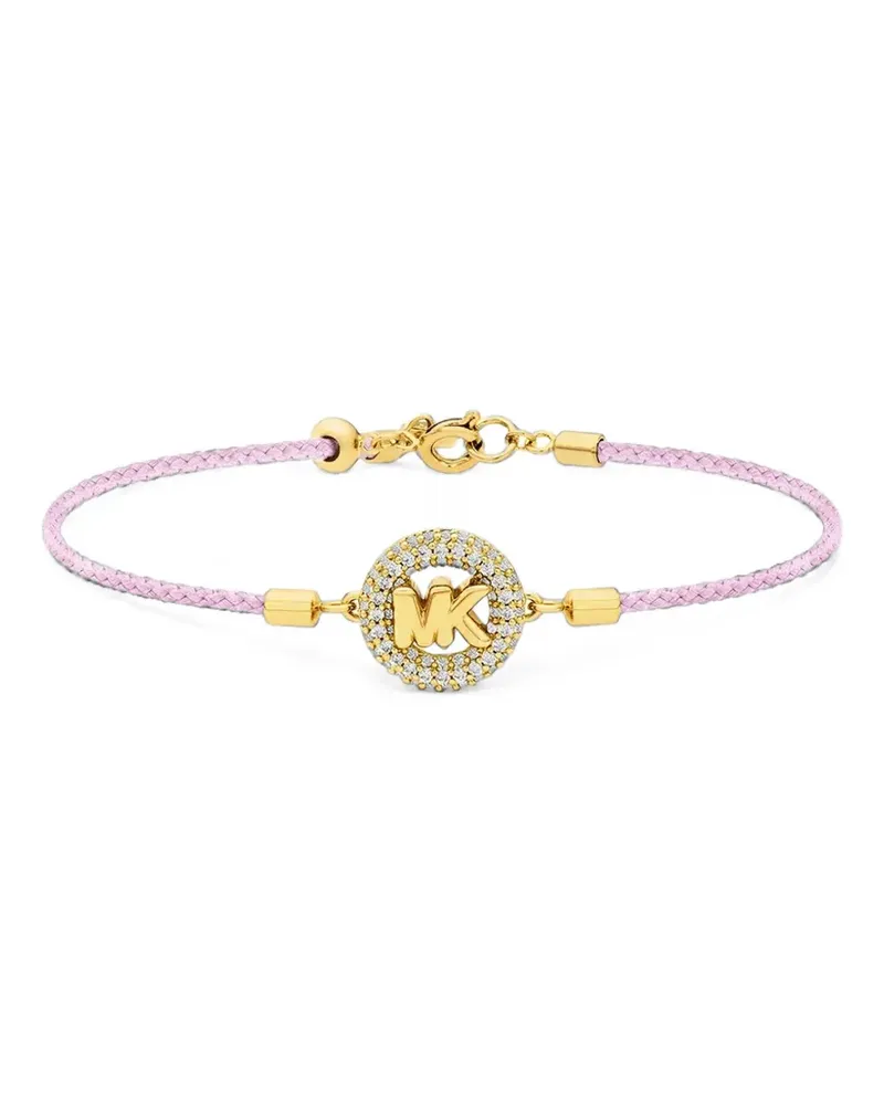 Michael Kors bracelet with cord and gold-tone logo with inlays Gold
