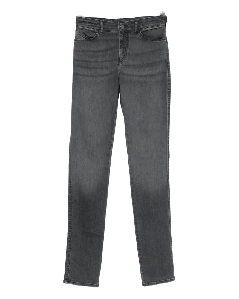 Emporio Armani Straight-Leg-Hose mit Logo - Grau Grau