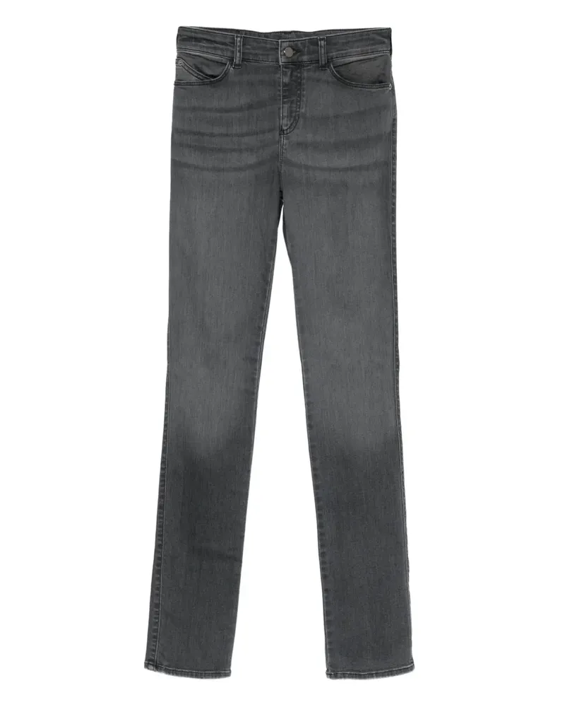 Emporio Armani Straight-Leg-Hose mit Logo - Grau Grau