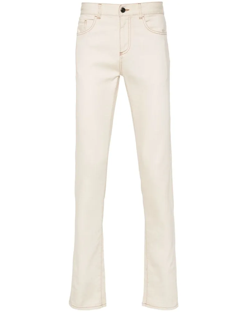 Canali skinny trousers Nude