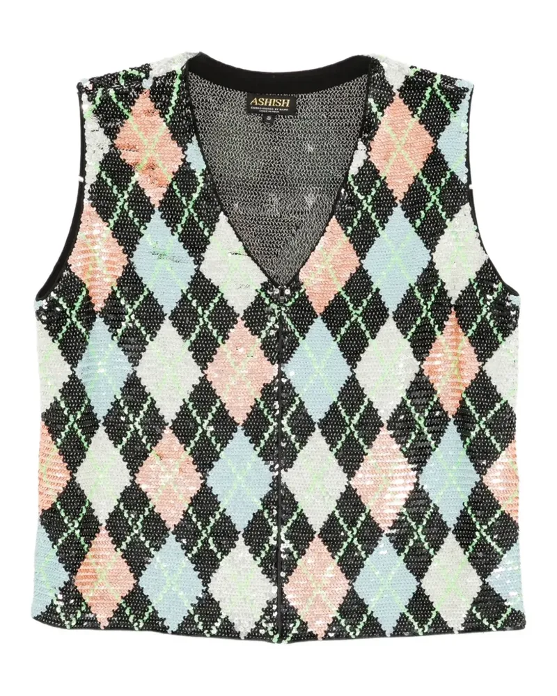 ASHISH sequin-embellished vest - Schwarz Schwarz
