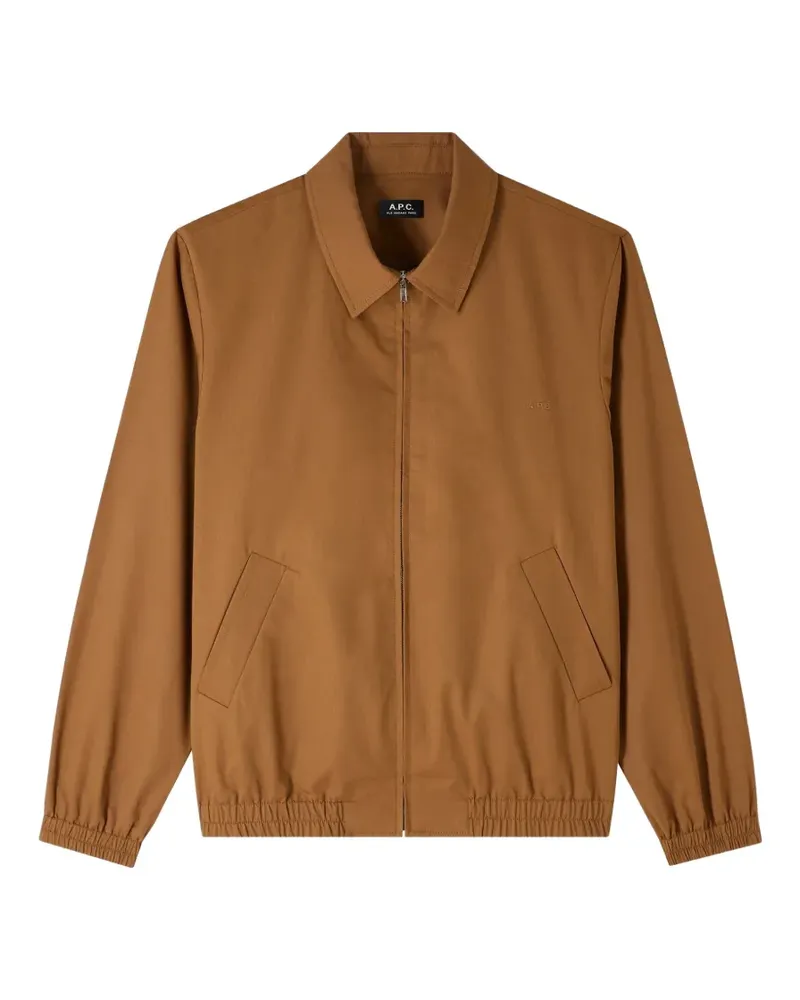 A.P.C. Gilbert Jacke mit Logo-Stickerei - Braun Braun