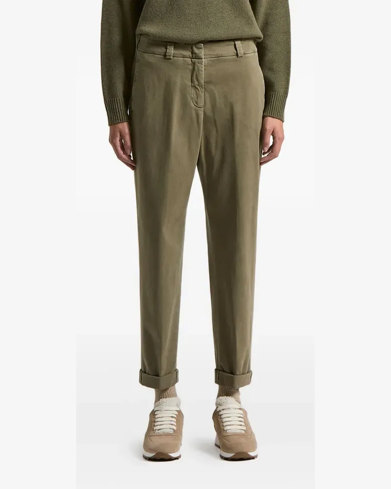 Peserico cuffed trousers - Grün Grün