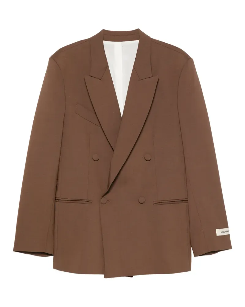 NINEMINUTES Submarine double-breasted blazer - Braun Braun