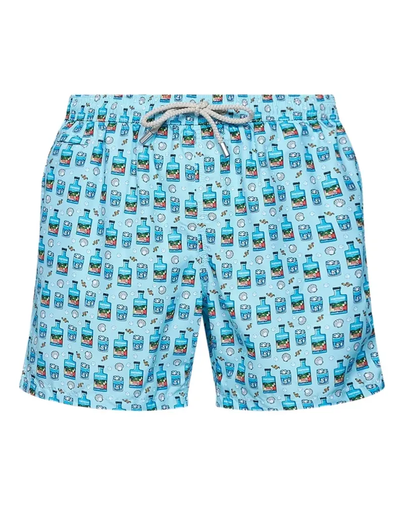 MC2 Saint Barth Portofino-print drawstring swim shorts - Blau Blau
