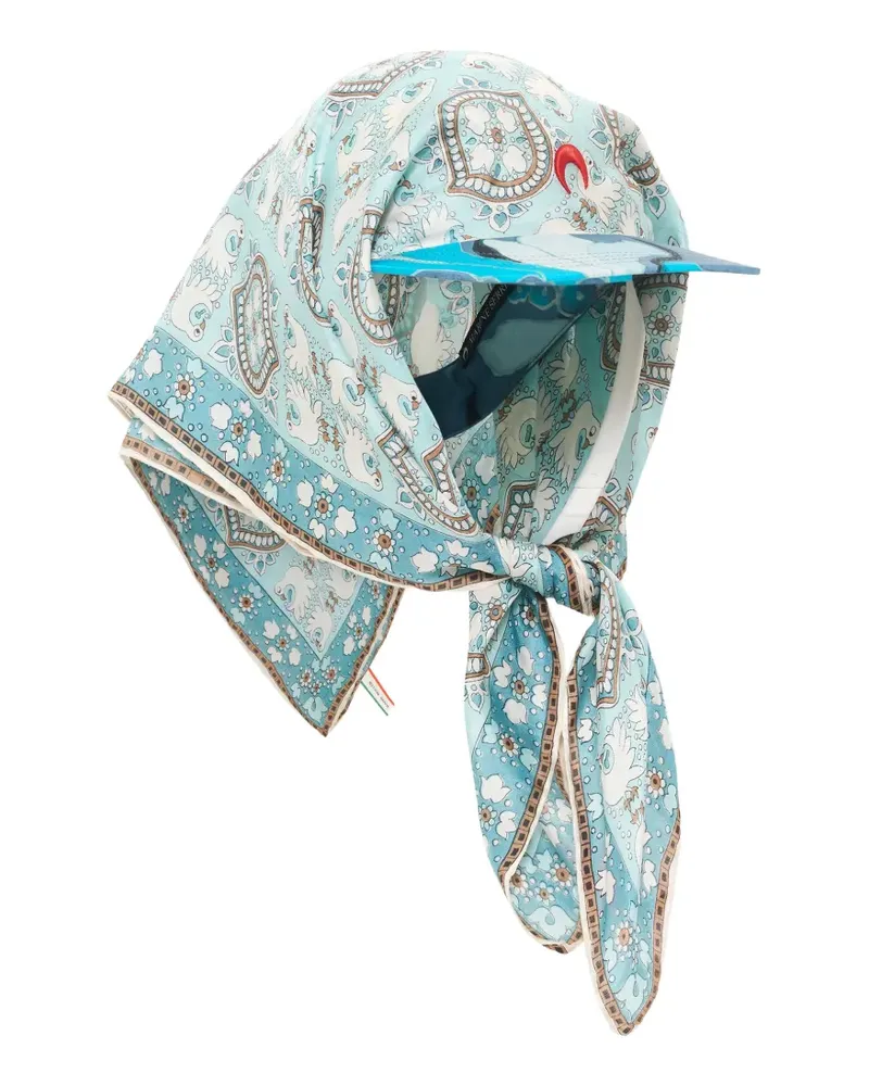 Marine Serre Baseballkappe mit Tuch-Schleier - Blau Blau