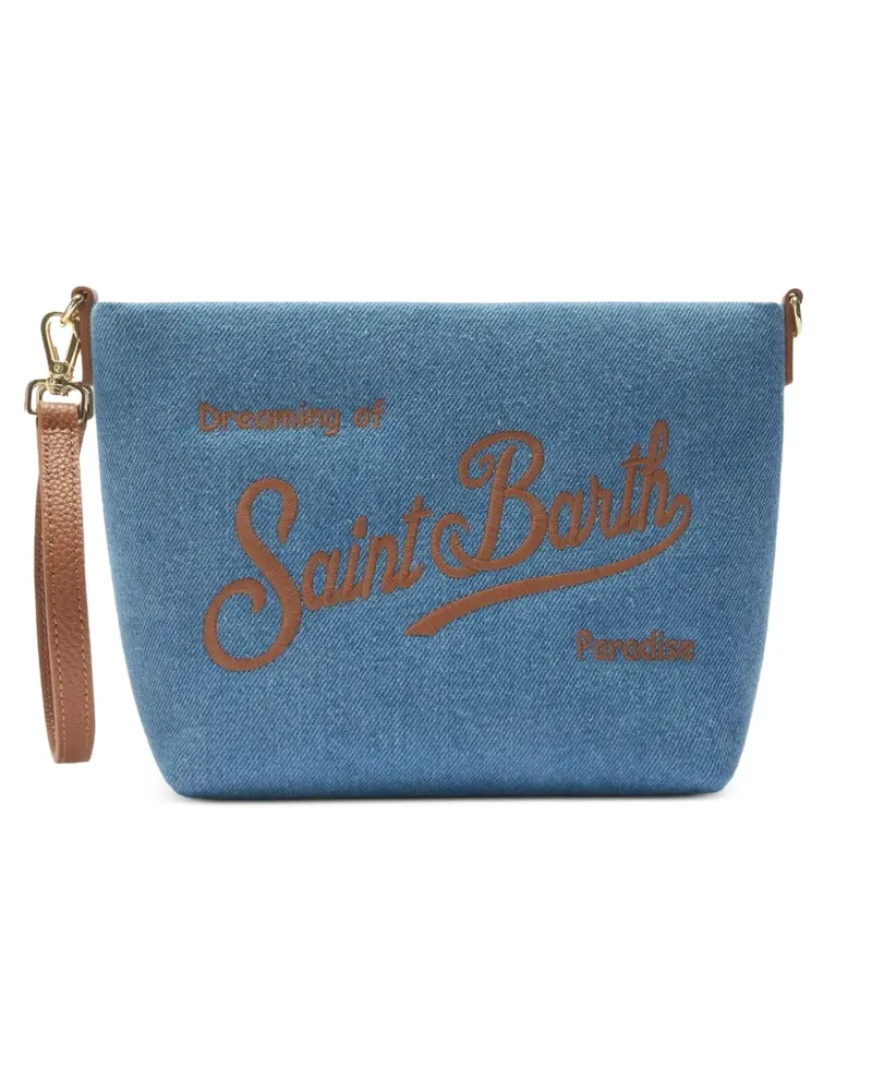 MC2 Saint Barth Aline Clutch mit Stickerei - Blau Blau