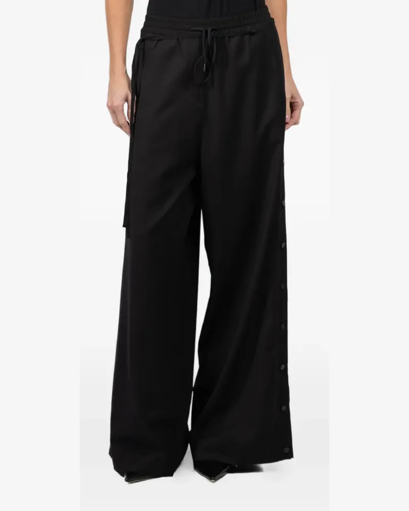 Isabel Benenato drawstring button trousers - Schwarz Schwarz