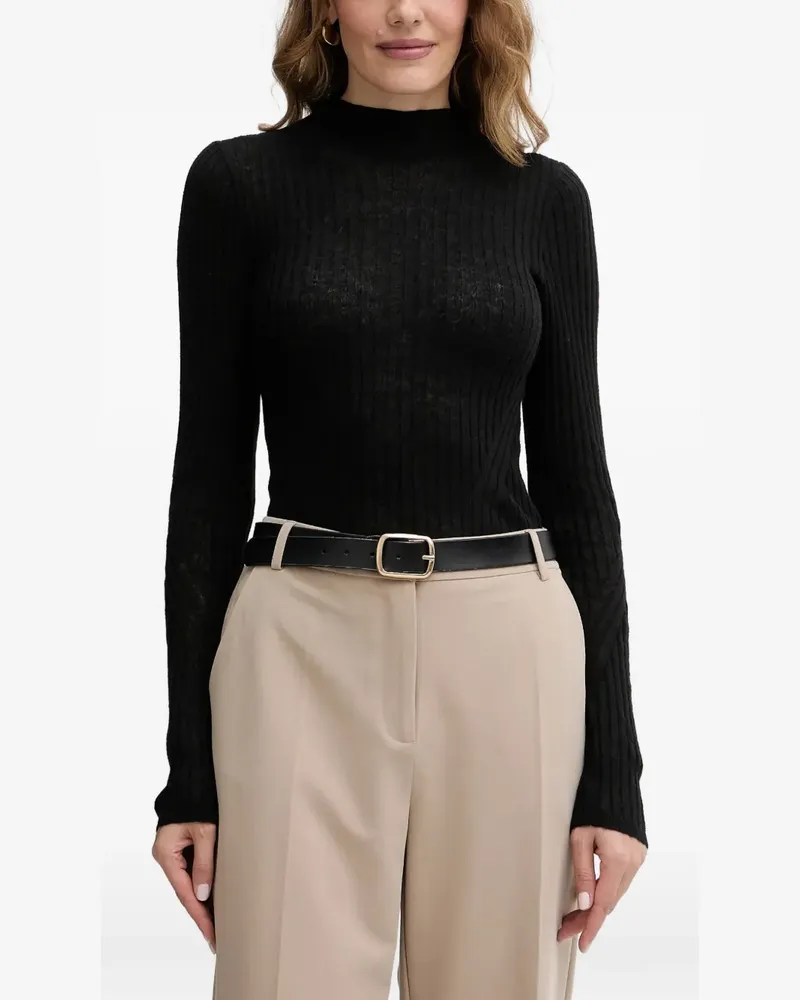 HUGO BOSS mock-neck sweater - Schwarz Schwarz