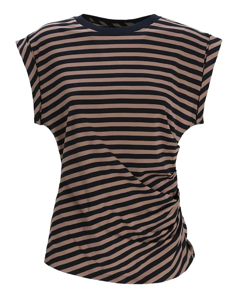 HUGO BOSS Gestreiftes T-Shirt - Schwarz Schwarz