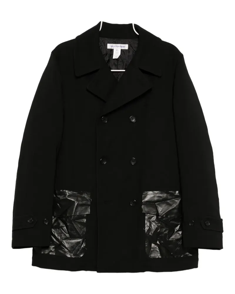 Comme des Garçons Cabanjacke mit Knittertaschen - Schwarz Schwarz