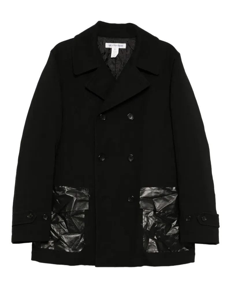 Comme des Garçons Cabanjacke mit Knittertaschen - Schwarz Schwarz
