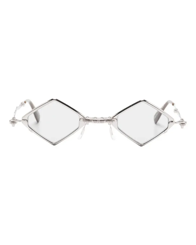 KUBORAUM H80 Sonnenbrille mit geometrischem Gestell - Silber Silber
