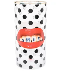 Seletti x Toiletpaper Vase mit Lippen-Print Schwarz