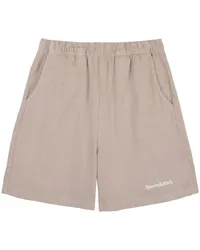 SPORTY & RICH Shorts mit Logo-Stickerei Nude