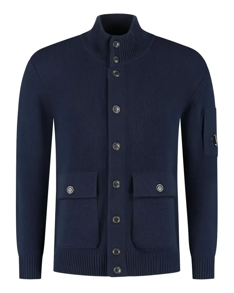 C.P. Company high-neck buttoned cardigan - Blau Blau