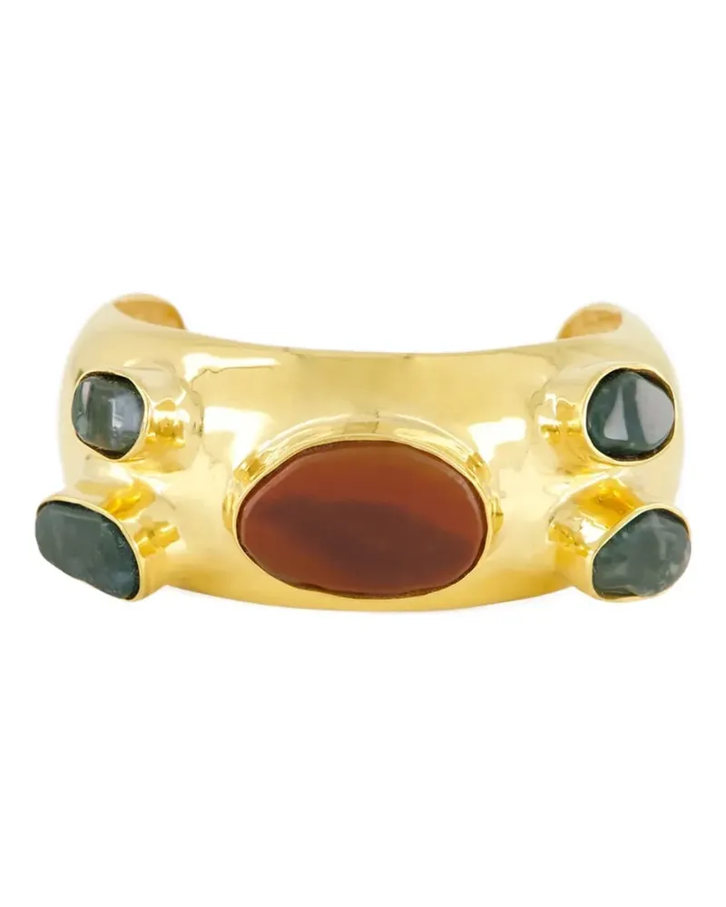 PAULA gemstone-embellished cuff bracelet - Gold Gold