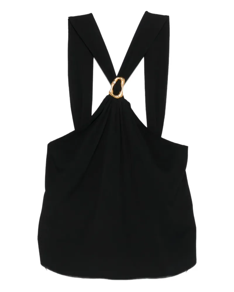 forte_forte Oberteil mit Ringdetail - Schwarz Schwarz