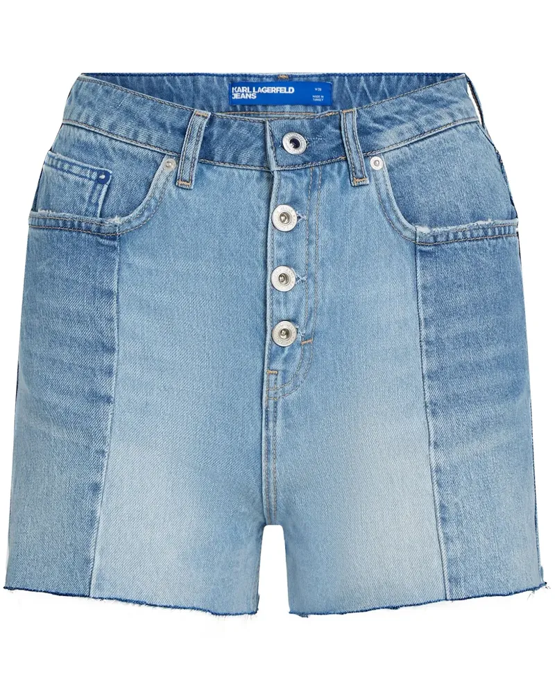 Karl Lagerfeld Jeans-Shorts mit hohem Bund - Blau Blau