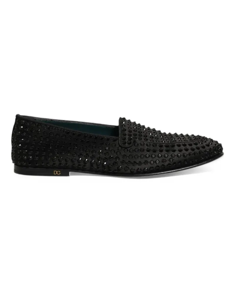 Dolce & Gabbana rhinestone-embellished loafers - Schwarz Schwarz