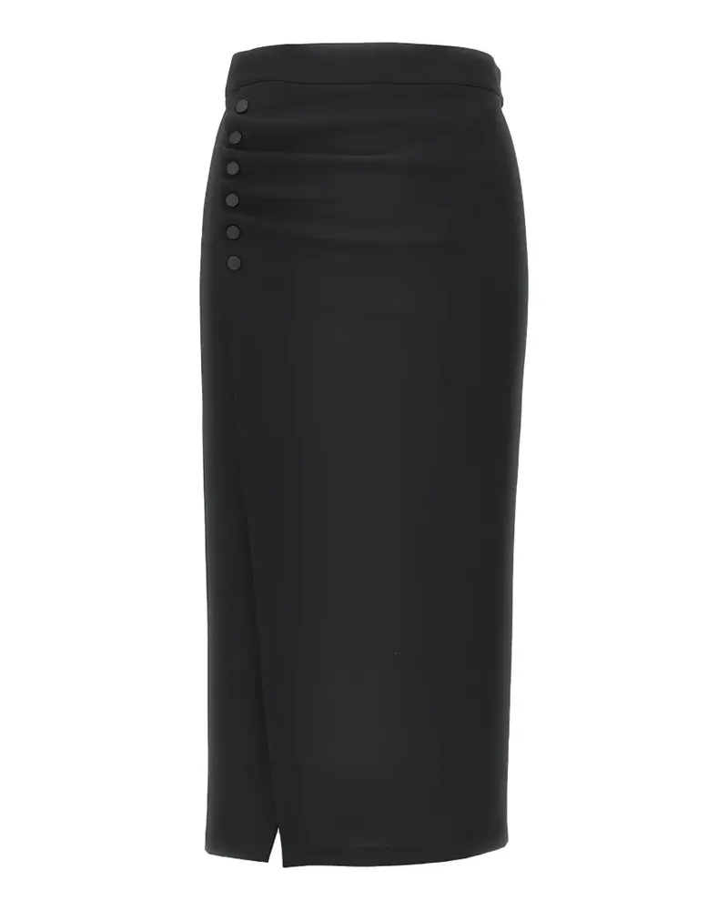 Emporio Armani button-embellished draped skirt - Schwarz Schwarz